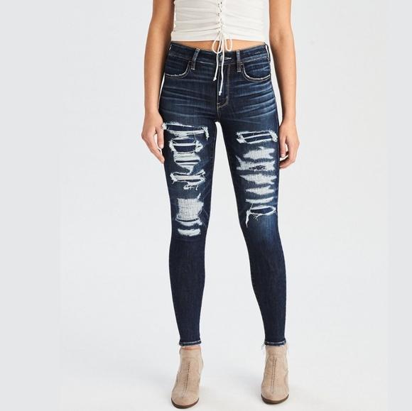 American Eagle Outfitters Denim - AE Hi-Rise Patched Distressed Jegging Size 6